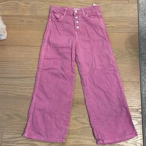 Zara wide leg pink jeans